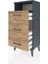 Arges Komodin Tek Raflı 3 Çekmeceli 44X30X96 Antrasit-Çam 4