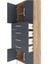 Arges Dolap 2 Raflı 4 Çekmeceli 4 Kapaklı 60X30X163 Çam-Antrasit 5
