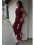 Rose Dik Yaka Fitilli Takım -Bordo 4