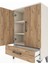 Arges Komodin 2 Raflı Tek Çekmeceli 2 Kapaklı 60X30X96 Aytaşı-Çam 5