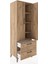 Hyperion Dolap 4 Raflı 2 Çekmeceli 2 Kapaklı 60X44X182 Çam-Çam 4