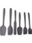 Silikon Mutfak Yardımcısı, 6 Adet Silikon Spatula, Çorba Kaşığı, Fırın Fırçası, Spatula, Dayanıklı ve Yapışmaz, Paslanmaz Çelik ve Dikişsiz Tek Parça Tasarım Siyah-Gri-Kırmızı (Gri) 3