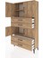 Arges Dolap 3 Raflı 4 Çekmeceli 4 Kapaklı 88X30X163 Çam-Çam 4