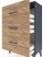 Arges Komodin 3 Çekmeceli 60X30X96 Antrasit-Çam 5