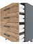 Arges Komodin 4 Çekmeceli 60X30X80 Antrasit-Çam 5