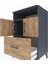 Hyperion Komodin 2 Raflı Tek Çekmeceli 2 Kapaklı 60X44X96 Antrasit-Çam 5