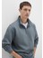 Erkek Yarım Fermuarlı Sweatshırt Fırtına Gri 0S10278-80889 3