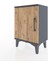 Arges Komodin 2 Raflı Tek Kapaklı 44X30X64 Antrasit-Çam 3