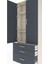 Arges Dolap 3 Raflı 3 Çekmeceli 2 Kapaklı 88X30X221 Aytaşı-Antrasit 5