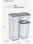 4&apos;lü Set Skali Kare Saklama Kabı (4&apos;şer Adet 740 Ml, 1440 Ml, 2350 Ml) 2