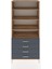 Hyperion Dolap 4 Raflı 4 Çekmeceli 88X44X195 Çam-Antrasit 1