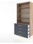 Hyperion Dolap 4 Raflı 4 Çekmeceli 88X44X195 Çam-Antrasit 4