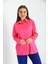 Kadın Gömlek Zincir Detaylı Saten Gömlek Fuşya - 22026 1