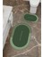 Yeşil Desenli Eko Banyo Paspası, Kaymaz Taban, Makinada Yıkanabilir, 2'li Set 1