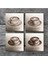 Kahve Taş Altlığı Seti - 4 Parça - Dekoratif, Mutfak Aksesuarı, 10X10 Cm, Kaydırmaz Tabanlı, Şık ve Dayanıklı SC102 2