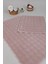 Yumuşak Peluş Kaymaz Banyo Paspası Takımı 2'li, 50X80-50X40CM, Pembe 3