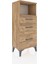 Arges Komodin Tek Raflı 3 Çekmeceli 44X30X106 Çam-Çam 2