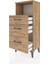 Arges Komodin Tek Raflı 3 Çekmeceli 44X30X106 Çam-Çam 4