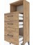 Arges Komodin Tek Raflı 3 Çekmeceli 44X30X106 Çam-Çam 5