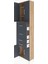 Arges Dolap 3 Raflı 4 Çekmeceli 4 Kapaklı 60X30X243 Çam-Antrasit 4