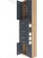 Arges Dolap 3 Raflı 4 Çekmeceli 4 Kapaklı 60X30X243 Çam-Antrasit 5