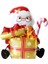 Oturan Gold Hediye Kutulu Noel Baba Yılbaşı Folyo Balon Süsü 1