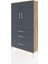 Arges Dolap 3 Raflı 3 Çekmeceli 2 Kapaklı 88X30X163 Çam-Antrasit 3