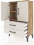 Arges Komodin 2 Raflı 2 Çekmeceli 2 Kapaklı 60X30X96 Çam-Aytaşı 4