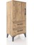 Arges Komodin 2 Raflı 2 Çekmeceli Tek Kapaklı 44X30X96 Çam-Çam 2