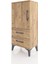 Arges Komodin 2 Raflı 2 Çekmeceli Tek Kapaklı 44X30X96 Çam-Çam 3