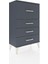 Arges Komodin 4 Çekmeceli 60X30X96 Antrasit-Antrasit 2