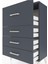 Arges Komodin 4 Çekmeceli 60X30X96 Antrasit-Antrasit 5