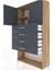 Arges Dolap 2 Raflı 4 Çekmeceli 2 Kapaklı 88X30X163 Çam-Antrasit 5