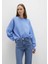 Bisiklet Yaka Mavi Basic Sweatshirt 1610198-70790 1