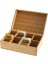 International 8 Bölmeli Bambu Ahşap Çay Kutusu, 12-3/8 "x 7-3/8" x 3-3/5" 2
