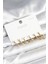 Pirinç Gold Renk Kalp Yıldız ve Halka Model 925 Ayar Gümüş Çivili Kadın Küpe Seti - EBJ251010W38088 1