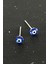 Kristal Taşlı Nazar Mineli Minik Küpe 0,4 mm 1