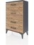 Arges Komodin 4 Çekmeceli 60X30X96 Antrasit-Çam 3