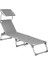Ayarlanabilir ve Katlanabilir Gölgelikli Şezlong, 55X193X31 Cm, Gri Kırçıllı, GCB19TG 2