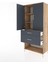 Hyperion Dolap 3 Raflı 2 Çekmeceli 2 Kapaklı 88X44X195 Çam-Antrasit 4