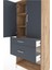 Hyperion Dolap 3 Raflı 2 Çekmeceli 2 Kapaklı 88X44X195 Çam-Antrasit 5
