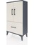 Arges Komodin 2 Raflı Tek Çekmeceli 2 Kapaklı 60X30X106 Antrasit-Aytaşı 5