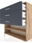 Arges Şifonyer Tek Raflı 3 Çekmeceli 88X30X96 Çam-Antrasit 5