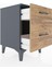 Hyperion Komodin 2 Çekmeceli 44X44X64 Antrasit-Çam 4