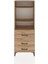 Arges Dolap 3 Raflı 3 Çekmeceli 60X30X163 Çam-Çam 1