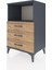 Hyperion Komodin Tek Raflı 3 Çekmeceli 60X44X96 Antrasit-Çam 3