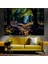 Çiçekler ve Ağaçlar Manzaralı Sanatsal Dekoratif Duvar Tablosu (70X100 Cm) 1