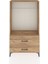 Arges Dolap Tek Raflı 2 Çekmeceli Tek Askılı 88X30X163 Çam-Çam 1