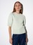 10821 Bisiklet Yaka Kısa Kollu Triko Kazak-Mint 1