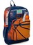 Dört Bölmeli Turuncu Lacivert Basketbol Desenli Ilkokul Sırt Çantası - Erkek Çocuk 2